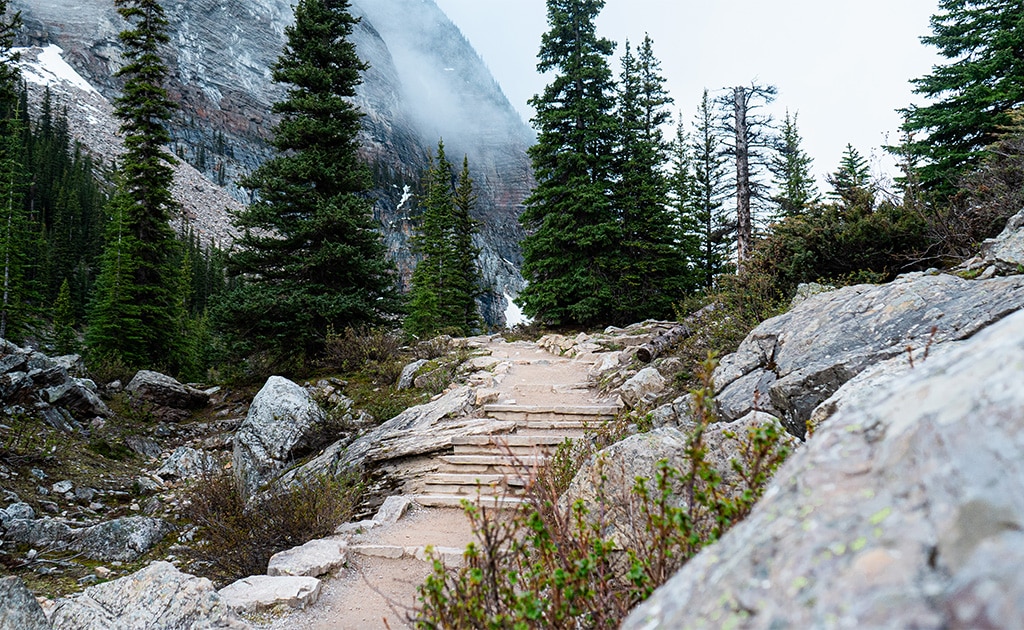 The Moraine Lake Rockpile Trail