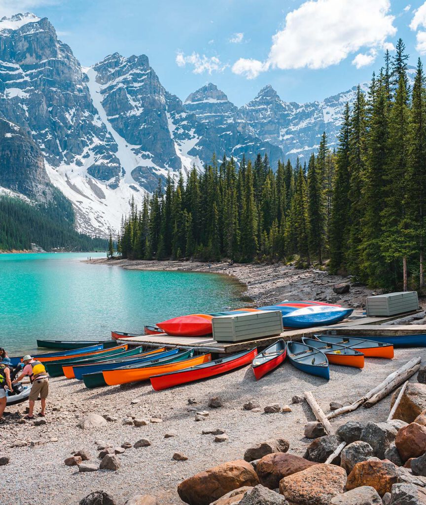 Guests at Moraine Lake and Lake Louise