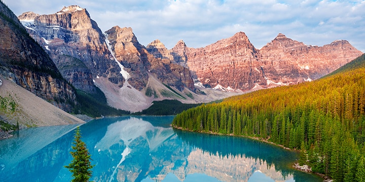 Moraine Lake Daytime in larch season
