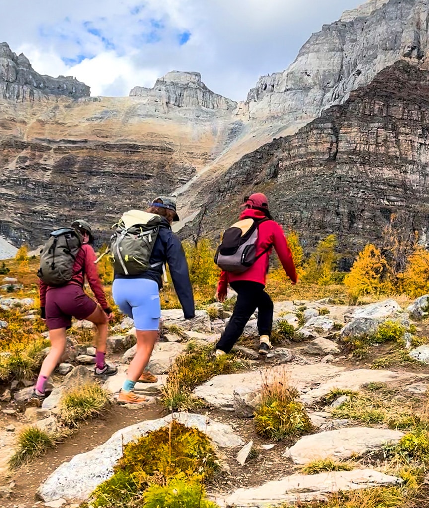 Larch season hiking near Moraine Lake
